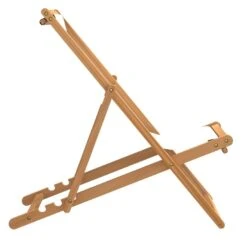 VidaXL Ligstoel 56x105x96 Cm Teakhout Crème -VIDAXL Winkel 8b8040ecaa624a729c24c53a36fb4a20