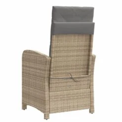 VidaXL - Tuinstoel Verstelbaar Met Voetensteun - Beige - Poly Rattan -VIDAXL Winkel 8ce4a332756945db82bcb50d38f3279e