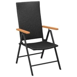 VidaXL - Tuinstoelen - Zwart - Poly Rattan - 4 Stuks -VIDAXL Winkel 8e11eab4377345e1ab0e6e2c035c5c0c