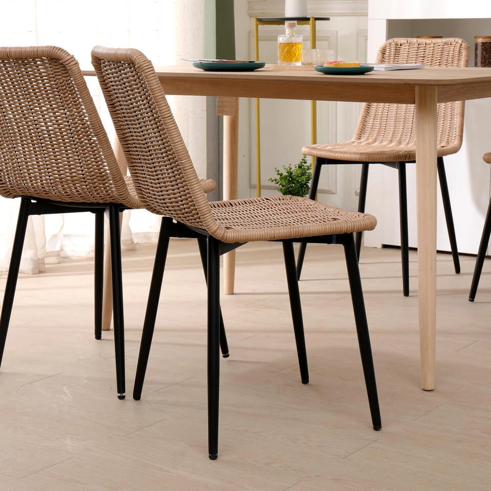 Set Van 4 Metalen Tuinstoelen 9 Set Van 4 Metalen Tuinstoelen - Afbeelding 7