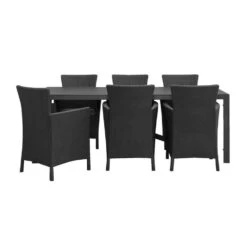 Tuinset Savoie Iowa - Antraciet - 7-delig - 215 Cm -VIDAXL Winkel 90103708 3000