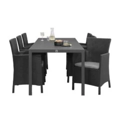 Tuinset Savoie Iowa - Antraciet - 7-delig - 215 Cm -VIDAXL Winkel 90103708 3180