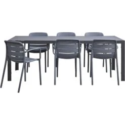 Tuinset Savoie Nice - Antraciet - 7-delig - 215 Cm