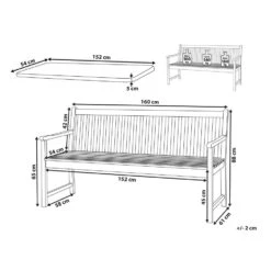 Beliani Tuinbank VIVARA - Lichte Houtkleur Fsc® Gecertificeerd Acaciahout -VIDAXL Winkel 903225185a0049b68586d72c5ff45399