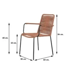 VDG Set Van 6 - Denver Rope Stapelbare Stoel - Terracotta -VIDAXL Winkel 90c604f8932f4f5292dc9a65a3e9a2c5