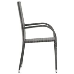 VidaXL - Tuinset Grijs - 4 Fauteuils En 150x90 Cm Tafel - Poly Rattan En Hout 15 VidaXL - Tuinset Grijs - 4 Fauteuils En 150x90 Cm Tafel - Poly Rattan En Hout -VIDAXL Winkel 914bc35009284d1ab7fe420ba79c4118