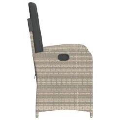 VidaXL - Tuinstoelen Verstelbaar - Grijs - Poly Rattan - 2 Stuks - Met Kussens -VIDAXL Winkel 91fd1e33e31040559cdd1c2501ab9202