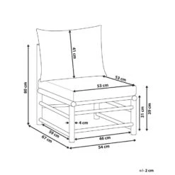 CERRETO - 1-zits Module - Wit - Bamboe -VIDAXL Winkel 93c2e23f86ac422faab6a3fc9f46ad89