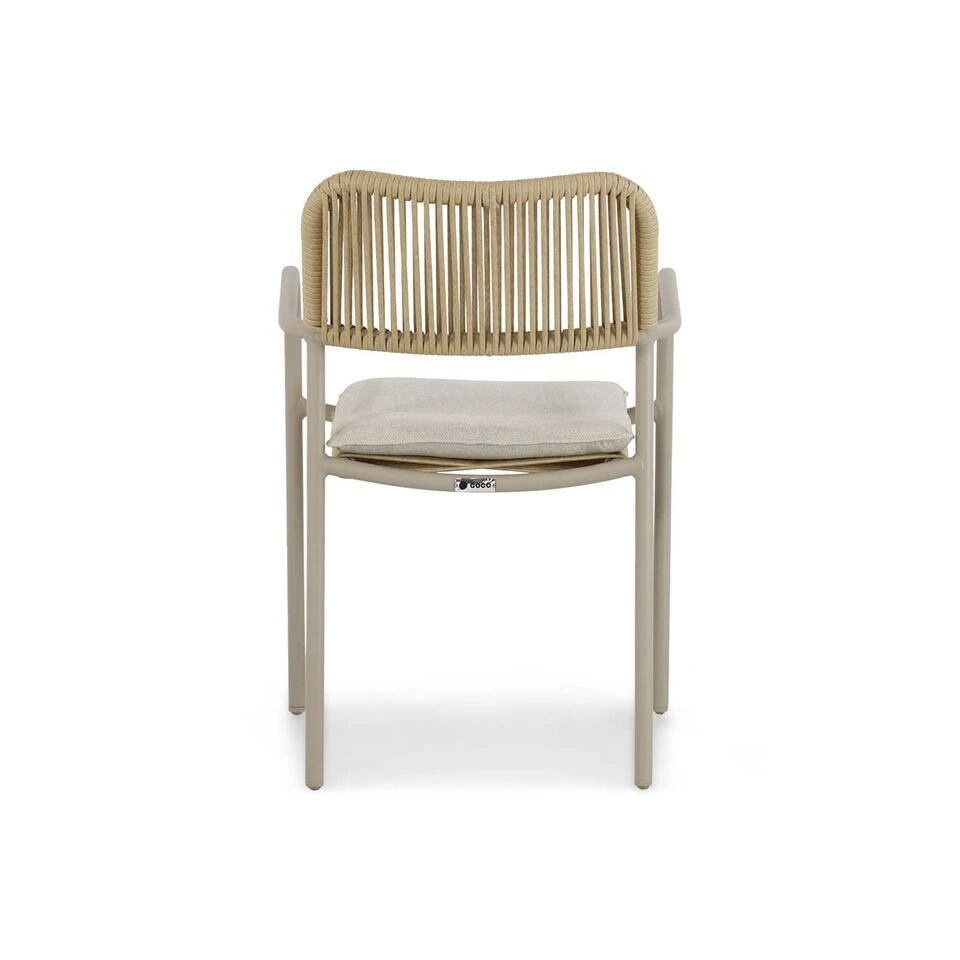 Tuinset 6 Personen 240 Cm Aluminium/rope Taupe Coco Penya/Matale 9 Tuinset 6 Personen 240 Cm Aluminium/rope Taupe Coco Penya/Matale - Afbeelding 7