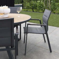 Giga Meubel Dining Tuinstoel Aluminium Antraciet - Zithoogte 45cm - Stoel Quin -VIDAXL Winkel 9573bb43f43e49479ac43e99ca6d8398