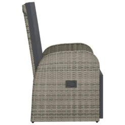 VidaXL Tuinstoel Verstelbaar Met Kussen Poly Rattan Grijs -VIDAXL Winkel 9744c38832be4c28b8ba57d71e558150