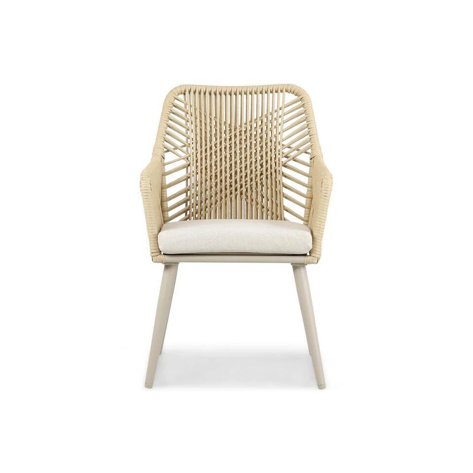 Tuinset 4 Personen 180 Cm Aluminium/rope Taupe Coco Vedra/Vienna 8 Tuinset 4 Personen 180 Cm Aluminium/rope Taupe Coco Vedra/Vienna - Afbeelding 6