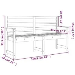 VidaXL - Tuinbank - Bruin - Douglashout - 159.5 X 48 X 91.5 Cm -VIDAXL Winkel 98d8ce584ed84309a7878f7f6242b440 2
