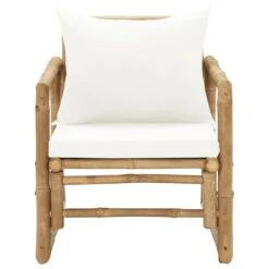 VidaXL Tuinstoelen 2 St Met Kussens Bamboe -VIDAXL Winkel 98fd072f9404468cb116f8f94d2570f3