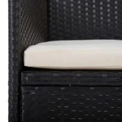 VidaXL - Tuinset - Zwart - Poly Rattan En Acaciahout - 5 Stuks -VIDAXL Winkel 9a103f386dc846799477f3b915b71def