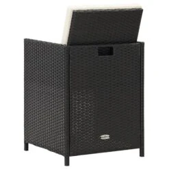 VidaXL - Tuinstoelen - Kussens - Zwart - Poly Rattan - 4 Stuks -VIDAXL Winkel 9d8d79fcea224feea5e7e9adea5ba795