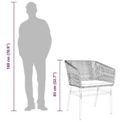 VidaXL - 5-zits Tuinset Grijs Kussens - Zwart PE Rattan En Staal - 160x80 Cm 23 VidaXL - 5-zits Tuinset Grijs Kussens - Zwart PE Rattan En Staal - 160x80 Cm -VIDAXL Winkel 9ec661409cff43d886504ac16d45bcda 1