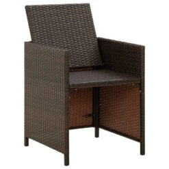 VidaXL - Diningstoelen - Kussens - Bruin - Poly Rattan - 4 Stuks - 52x56x85 Cm -VIDAXL Winkel 9f06be24a7eb49e5b1e6f8f45b780d34