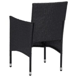 VidaXL - Tuinset - Zwart - Poly Rattan En Acaciahout - 5 Stuks -VIDAXL Winkel a04321808c70411681bccf1cb6643b9b