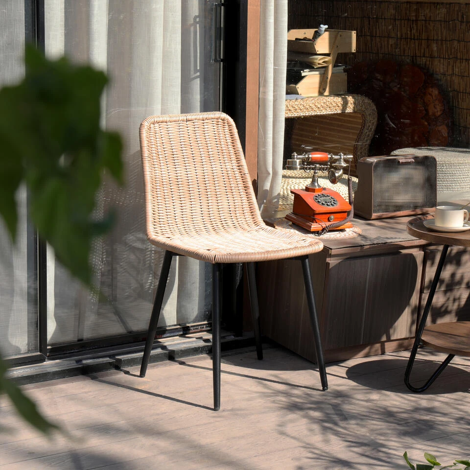 Set Van 4 Metalen Tuinstoelen 5 Set Van 4 Metalen Tuinstoelen - Afbeelding 3