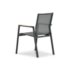 Tuinstoel Stapelbaar Aluminium/Textileen /Aluminium/textileen Grijs-antraciet -VIDAXL Winkel a0f712eb23784fc192422061d6cf8ee4