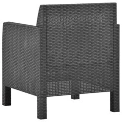 VidaXL - Tuinstoel - Antraciet - Polypropyleen - Met Kussen - 63x65x76 Cm -VIDAXL Winkel a10b5f06f3ce45a2a72de01d895e9445