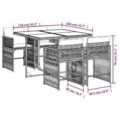 VidaXL - Tuinset Zwart Kussens - Zwart - PE Rattan - 110x106 Cm - 5 Stuks 13 VidaXL - Tuinset Zwart Kussens - Zwart - PE Rattan - 110x106 Cm - 5 Stuks -VIDAXL Winkel a5039a72e3b34ba9ae42fbed153c24fd