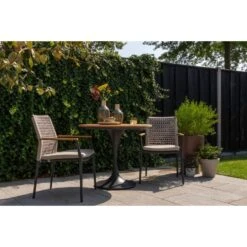 VDG Lumino Stapelbare Dining Tuinstoel - Light Rope / Teak Arm -VIDAXL Winkel a534adc6046a4a7f8a8bca060ebd8783