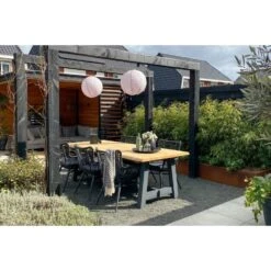 VDG Set Van 4 - Jasmine Dining Tuinstoel - Black -VIDAXL Winkel a840accbbfa64b8f89243d32b993917b 1