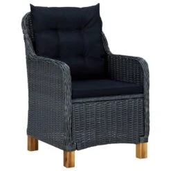 VidaXL - Tuinstoelen - Grijs - Poly Rattan - 2 Stuks - Met Kussens -VIDAXL Winkel a8f03f8cd3df40819ebb21890650dd28