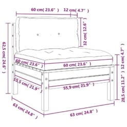 VidaXL - Tuinbank Zonder Armleuning - Bruin - Hout - 2 Stuks - Met Kussens -VIDAXL Winkel abdc6d958e51449a8cde548a5293930e