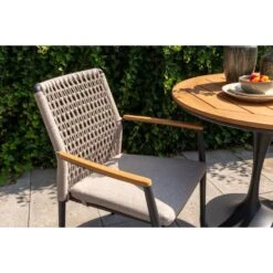 VDG Lumino Stapelbare Dining Tuinstoel - Light Rope / Teak Arm -VIDAXL Winkel ad5e8c00832c4066a285d8b59fc36cec