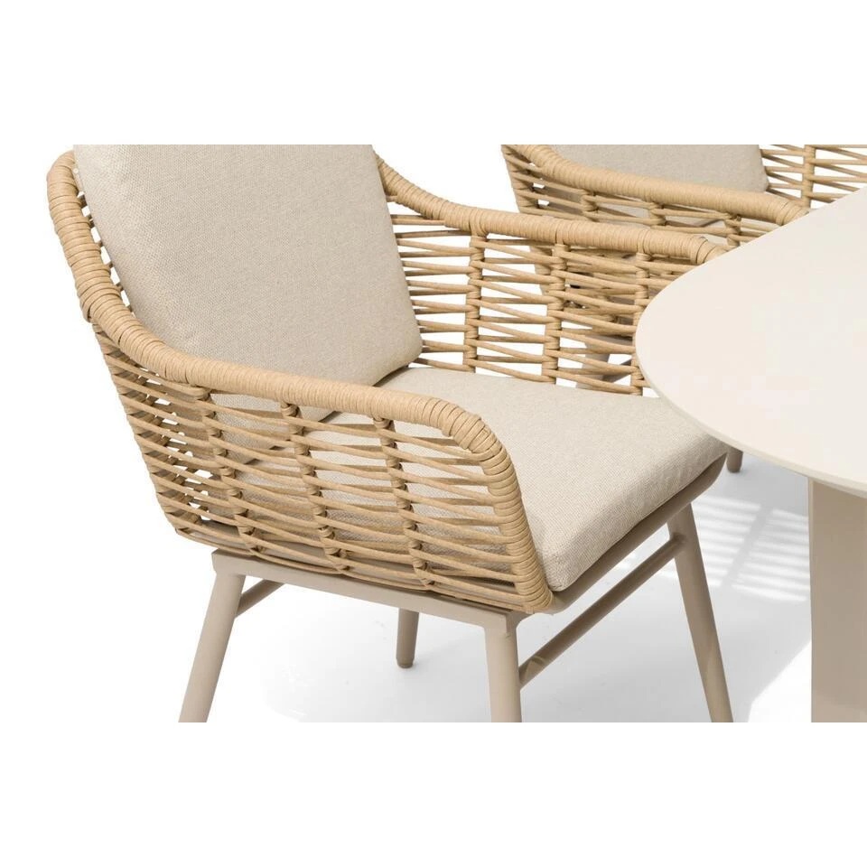 Tuinset 4 Personen 130 Cm Aluminium/rope Taupe Coco Antoni/Montana 8 Tuinset 4 Personen 130 Cm Aluminium/rope Taupe Coco Antoni/Montana - Afbeelding 6