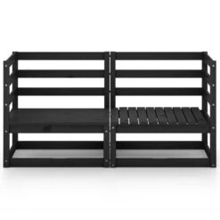 VidaXL Tuinbank 2-zits Massief Grenenhout Zwart -VIDAXL Winkel ae31b37973bd4edd9e069311e837fc1c