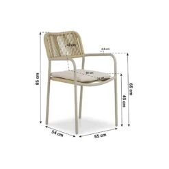 Tuinset Ronde Tuintafels 4 Personen 140 Cm Aluminium/rope Taupe Coco -VIDAXL Winkel af47bc891f484c3ca7ca7d9f954a0f56 1