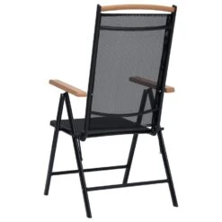 VidaXL - Tuinstoelen - Zwart - Aluminium En Textileen - 2 Stuks - Inklapbaar -VIDAXL Winkel b0bc7c8e28fb43a0bee12441210137bd