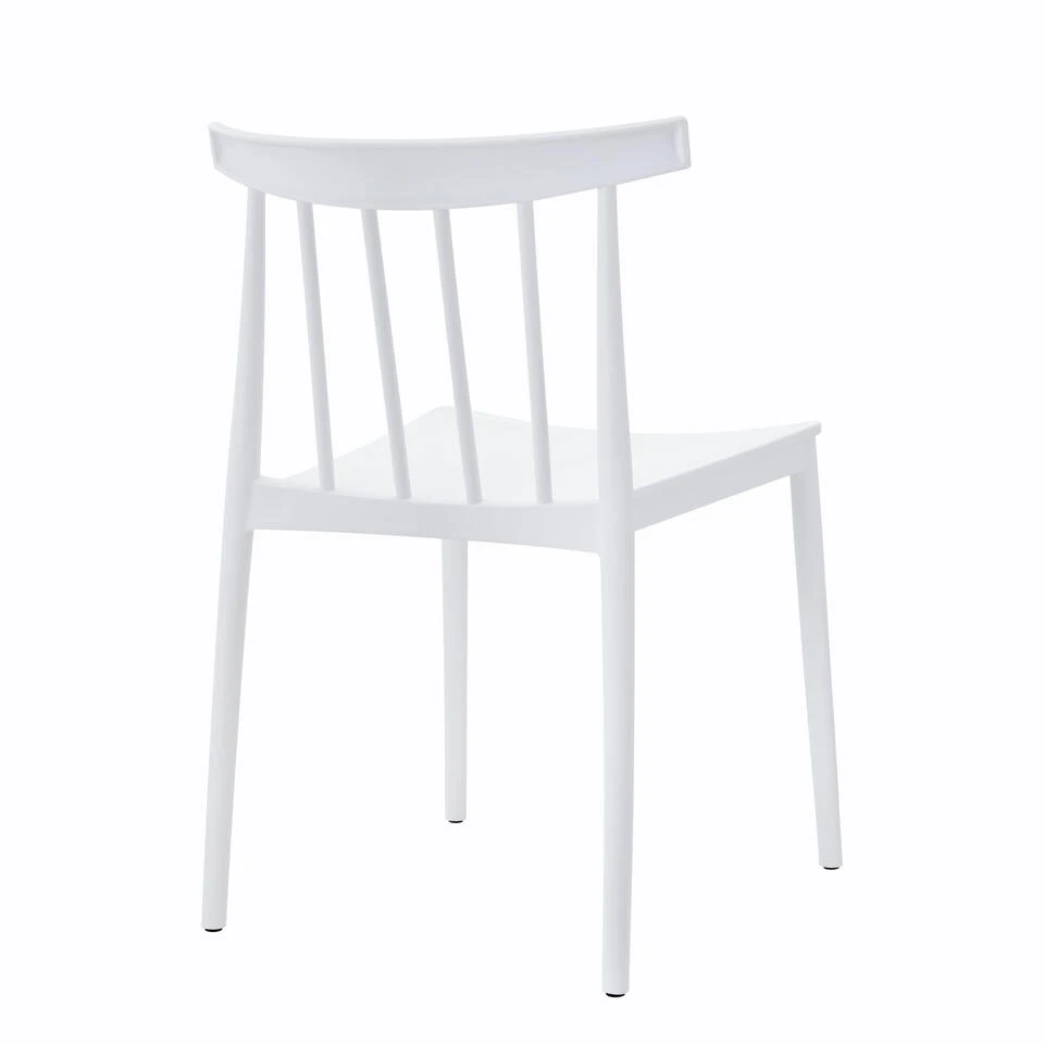 Giga Meubel Tuinstoelen Stapelbaar - Wit - Kunststof - Set Van 2 6 Giga Meubel Tuinstoelen Stapelbaar - Wit - Kunststof - Set Van 2 - Afbeelding 4