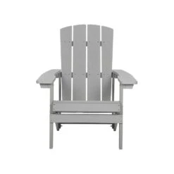 Beliani Tuinstoel ADIRONDACK - Grijs Kunsthout -VIDAXL Winkel b2514739c4ed42d480c75ece9ee47dd3