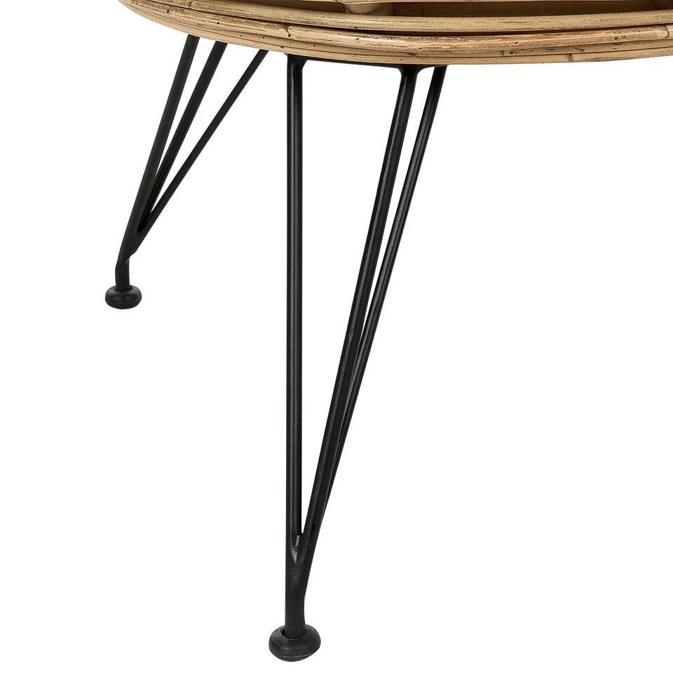 MARATEA - Tuinstoel Set Van 2 - Lichtbeige - Rotan 12 MARATEA - Tuinstoel Set Van 2 - Lichtbeige - Rotan - Afbeelding 10