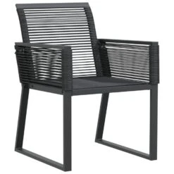 VidaXL - Tuinstoelen - Zwart - Poly Rattan - 4 Stuks - 53x59x79 Cm -VIDAXL Winkel b329d9bc783b4835acff843f215118b2