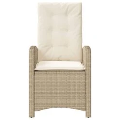 VidaXL - Tuinstoel Verstelbaar Met Kussens - Beige - Poly Rattan - 57x58.5x93 Cm -VIDAXL Winkel b403065ec32a44cba2fd8efd2d23e185