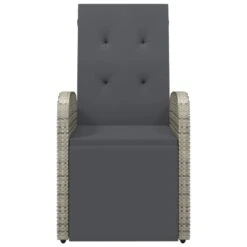VidaXL Tuinstoel Verstelbaar Met Kussen Poly Rattan Grijs -VIDAXL Winkel b68e57d301b9429eaba0398daea93dcd 1