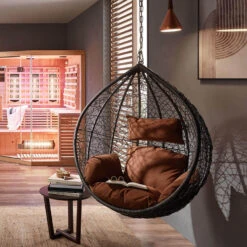 Merkloos HOME DELUXE Hangstoel CIELO Bruin Mand + Kussen -VIDAXL Winkel b720497e46634d599cb70aba928ccdf9