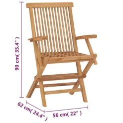 VidaXL - Tuinstoelen - Inklapbaar - Massief Teakhout - 2 Stuks -VIDAXL Winkel b863ea68637b4625aad6ef540fd23f38