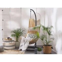 Beliani Hangstoel ATRI - Beige Pe Rotan -VIDAXL Winkel b903f43c90ab4a8586fec6d31e265525