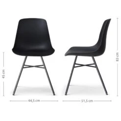 Nolon Noa-Pip Kunststof Tuinstoel Zwart - Zwart Onderstel -VIDAXL Winkel b92e33dcaa6548db82b339c9707b35c2