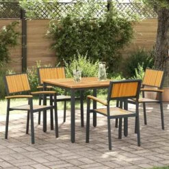VidaXL - Tuinmeubelen - Bruin - Massief Acaciahout - 56 X 57 X 87cm -VIDAXL Winkel bab93438598b46fc8d54a3c5edd7507e