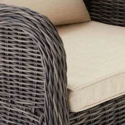Tectake® - 2 Luxe Wicker Stoelen - Fauteuils - Zachte Kussens - Grijs - 403682 -VIDAXL Winkel bb86aa83c52f4f51bf043c6b6a2420f7