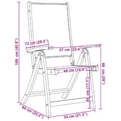 VidaXL - Tuinstoelen - Inklapbaar - Massief Acaciahout En Textileen - 4 Stuks -VIDAXL Winkel bc53961d3df84a6a882b80a37143719c