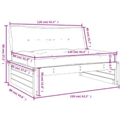 VidaXL - Middenbank - Bruin - Grenenhout - 120x80 Cm -VIDAXL Winkel bca4cd602ecb4f4ab6b10b3667f9729f